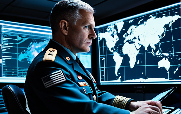 **A highly focused, professional military commander, fully clothed in a modest, modern uniform, meticulously analyzing complex holographic tactical data projections in a state-of-the-art command center. The setting is clean and high-tech, bathed in strategic, cool-toned lighting. The commander's posture is natural, and their hands are well-formed, gesturing subtly towards a map overlay. The image conveys deep strategic thinking and preparedness. professional photography, ultra detailed, cinematic light, high resolution, realistic, perfect anatomy, correct proportions, natural pose, well-formed hands, proper finger count, natural body proportions, fully clothed, modest clothing, appropriate attire, professional dress, safe for work, appropriate content, family-friendly.**