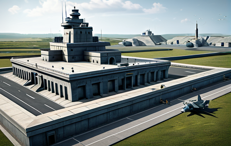 top war 최적의 조합 전략 - Strategic Base Defense**
"A fully defended military base in a realistic style, complex layered defe...