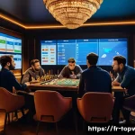 Home 19 top war 이벤트 아이템 획득법 - A detailed scene of a strategic gaming session featuring a diverse group of French players gathered ...